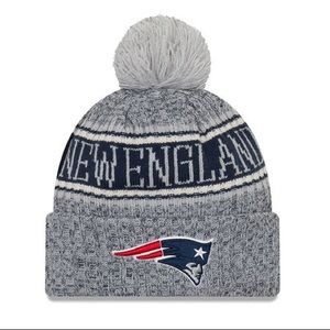 New England Patriots Knit Beanie Hat with Pom Pom